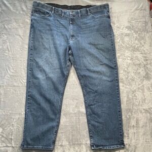 Wrangler Authentics Men's Blue Denim Jeans Size 48x30 Relaxed Fit Stretch